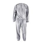 Fitness Weight Loss Sweat Sauna Suit Exercise Gym Anti-Rip Silver
