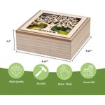 Handmade Wooden Family Tree Tea &amp; Coffee Organizer – Rustic Kitchen Storage