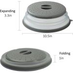 Collapsible Microwave Splatter Cover &amp; Colander - BPA-Free, Vented Lid with Hook Hole, Dishwasher Safe (1 Pack)