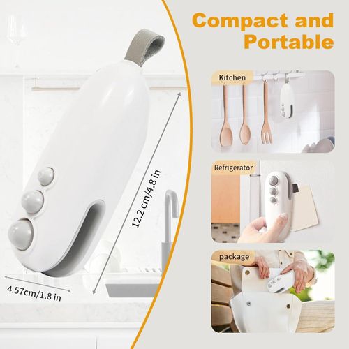 Mini Food Bag Sealer, Portable Heat Sealing Tool for Snack Preservation (1 PC)