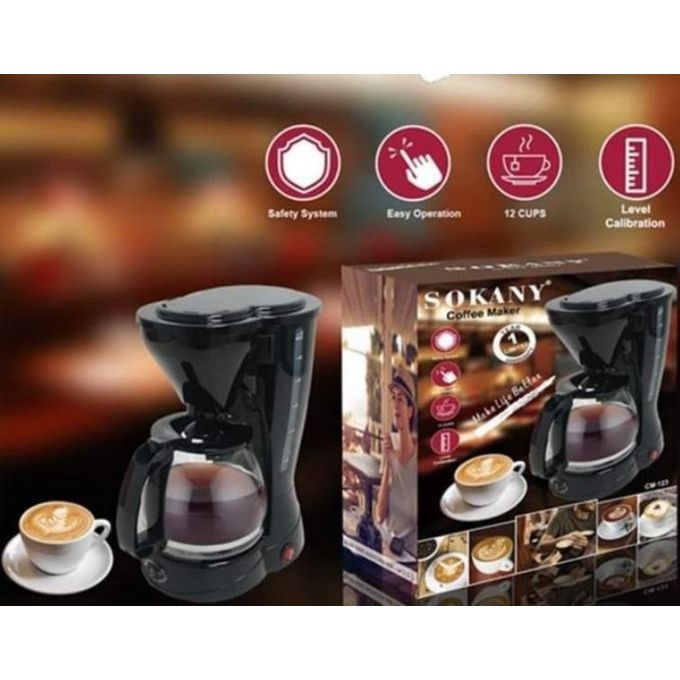 Sokany Automatic Coffee Maker For Home/ Office With Easy On/Off Switch, Easy Pour, Non-Drip