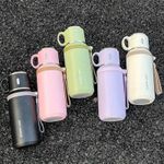 600ml Portable Outdoor Camping Travel Vacuum Insulated Mug, 316 Stainless Steel Insulated Mug, with Filter Lid - White
