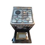 Ecomax Cooker 3 Gas Burners + 1 Hotplate With Electric Oven With Free Gifts 60x60cm Silver