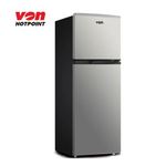 VON VART-19DHS Double Door Fridge 136L - Silver (1YR WRTY)