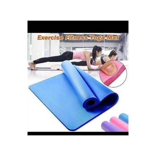 Yoga MAt Extra Thick Exercise YogaMat with Carrying Strap, Cushioned Support, for Fitness and Gym Workouts