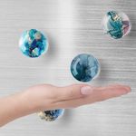12Pcs Marble Texture Crystal Refrigerator Glass Magnetics