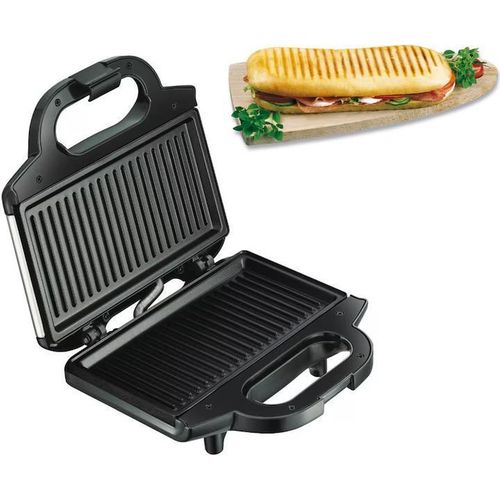 TodyJeyHo Sandwich machine, 700W, insulated handle, locking system, non-stick coating, black