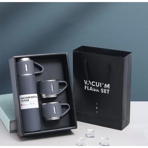Un breakable stainless steel Gift pack thermocup 500ml +130ml cups &amp;gift bag