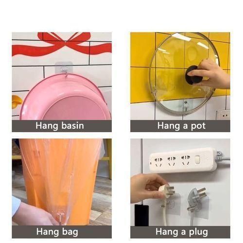 10PCS Powerful Non-Mark Storage Hooks Hangers Fixtures