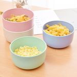 Household 4pcs Bowl Wheat Straw Environmental Protection Bowl Dinner plate Noodle Kitchen &amp; Dining room appliances Plates