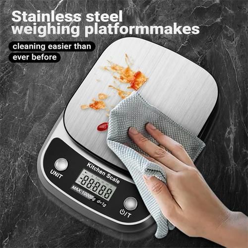 Multi-measuring kitchen scale, high-precision stainless steel LED digital scale - 10kg 1g
