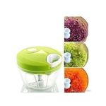 Portable Manual Hand Pull String Vegatable/Food Choper for Salad ,Garlic ,Onion Spin Cutter