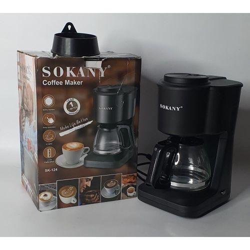 Sokany Coffee Maker SK 124 Electric Drip Coffee Machine Fast Brewing Compact Design for Home Office and Kitchen Daily Coffee Preparation