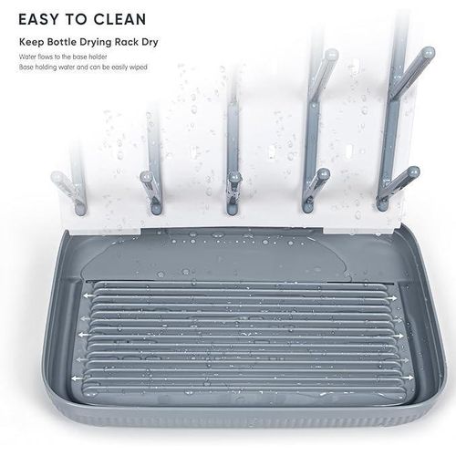 Baby Bottle Drain Rack--Gray