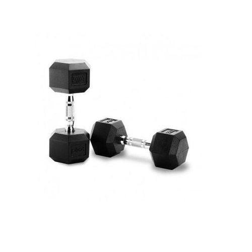 Black Hexagon Dumbells Weight Set