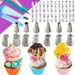 492-Piece Cake Decorating Set - Rotating Turntable, Reusable Piping Bag