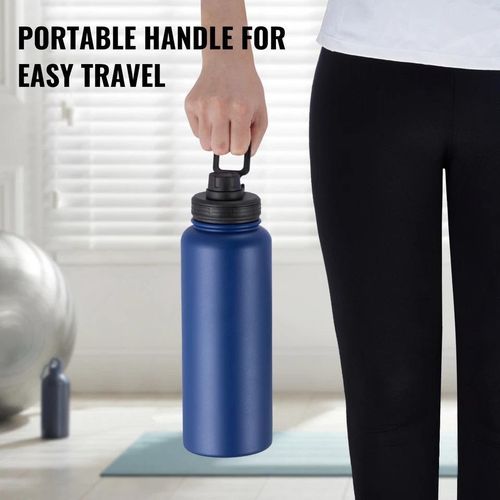 40oz stainless steel thermos, outdoor portable sports water bottle