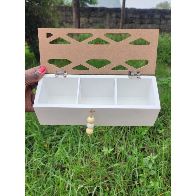 3 compartments / Slot wooden teabag / coffee organizer