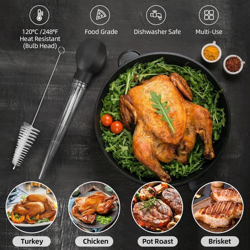 1 Pc Premium Syringe For Cooking(black)