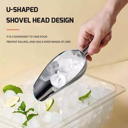 Stainless Steel Ice Scoop Metal Food Scoop Small Size Popcorn Coffee Beans Tools