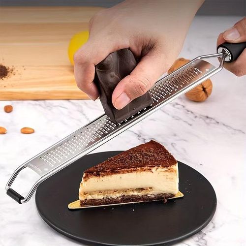 Zester Grater for Lemon Cheese, Pro Citrus &amp; Cheese Zester, Kitchen to Bar Essential with Comfy Black Handle
