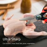 Heavy Duty Kitchen Multi-Purpose Shears for Meat, Fish &amp; Poultry – Stainless Steel Food Cutting Tool