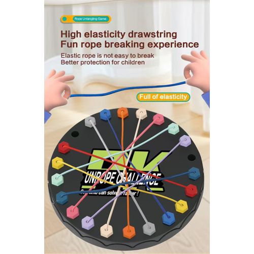 Board Games,Puzzle Toy, Stimulates Intelligence Parent-Child Interactive Toy Parent-Child Rope Untangling Game - Fun, Interactive Puzzle Game to Promote Family Bonding and Cognitive Development