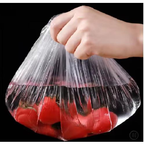 100 Pcs Elastic Food Covers, Disposable Plastic Bowl Lids for Fruit &amp; Vegetable Storage, Freshness Seal Wraps