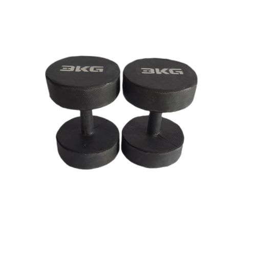 3kg dumbbells (rubber coated)