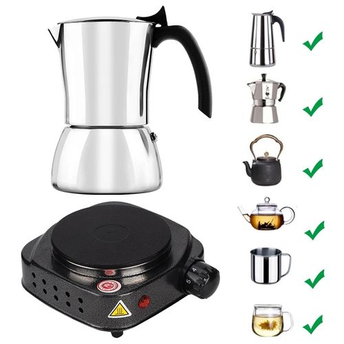 500W Mini Electric Heater/Multifunctional Kitchen Utensil - Black