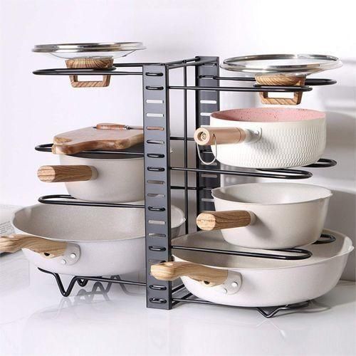 Foldable multifunctional kitchen storage rack, pot lid storage rack