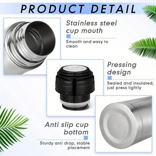 500ml stainless steel vacuum flask with button cover