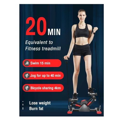 V Shape Fitness Stepper Exercising Machine With Resistant Band