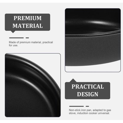3 Piece Non-Stick Frying Pan Set ,Cookware Set - 20/22/24cm - Black