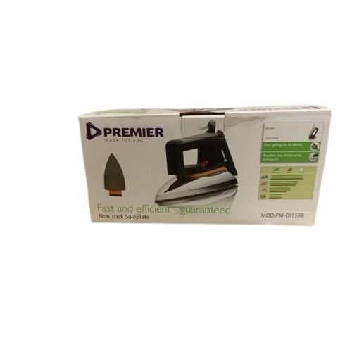 Premier Heavy Duty Dry NON STICK SOLEPLATE Iron Box