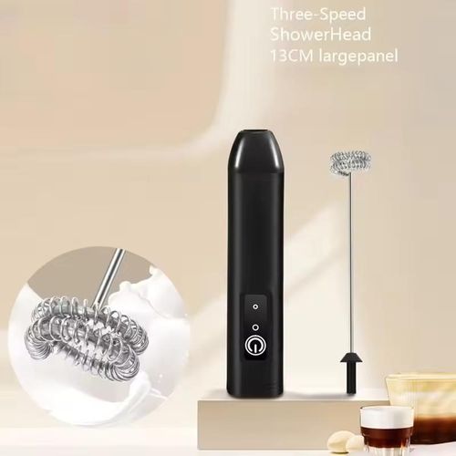 Rechargeable Hand-Held Electric Mixer USB Charge with 3 Speeds for Perfect Latte/Cappuccino Foam, Coffee