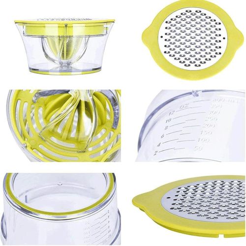 Citrus Lemon Orange Juicer Manual Hand Squeezer with Built-in Measuring Cup and Greater
