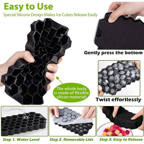 Small Silicone Ice Cube Tray With Removable Lid