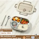 Microwaveable Stainless Steel Insulated Bento Box-4-piece set