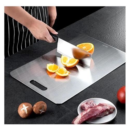 2 stainless steel cutting boards, high quality double sided cutting board