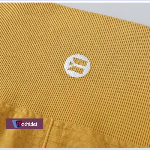 Machislet Lightweight Breathable Yoga Clothes for Women Form-fitting Workout Outfits with High Elasticity for Yoga Running Fitness(Suitable 80-145KG)-Yellow