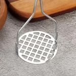 Stainless Steel Potato Masher – Heavy-Duty Kitchen Utensil for Effortless Mashing of Potatoes, Vegetables &amp; Fruits