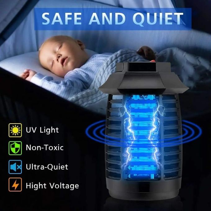 High-Voltage Electric Mosquito Killer Lamp – UV Light Insect Zapper, Silent &amp; Non-Toxic