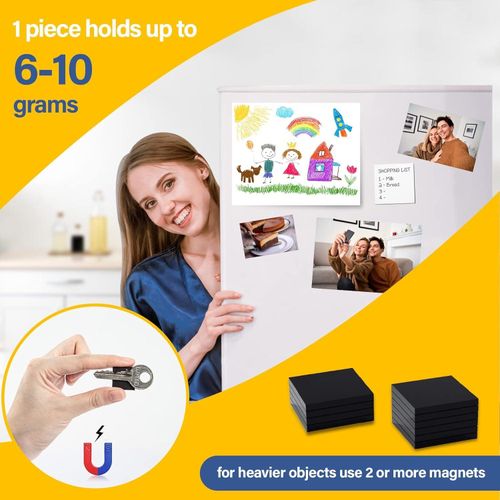 110Pcs Square Magnetic Tape Strip with Adhesive Backin One Side Self Adhesive on The Other Side for Fridge Organisation,Art Project,Classroom
