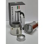 Stainless Steel Italian  Pot Espresso  Coffee Maker For 6 Cups