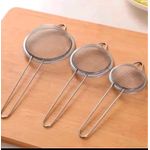 3-Piece Stainless Steel Kitchen Sieve Set – Fine Mesh Strainers