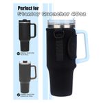 Water Bottle Carrier Bag Compatible With Stanley 40oz Tumbler (black)