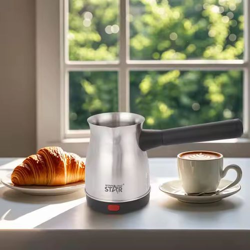 Winningstar Coffee Maker Pot Stainless Steel Mocha Espresso Latte with Electric Stove Filter Moka