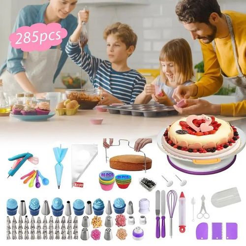 285 Pcs/set Cake Turntable Cake Decorating Tools Kit
