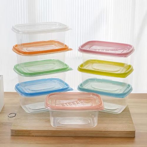 KnMn 10 PCS Stackable Food Storage Containers with Multi Color Lids, BPA-Free Plastic Lunch Boxes, Microwave Safe